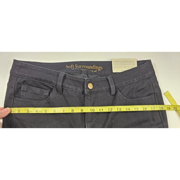 NWT Soft Surroundings triple S stretch 10P Crochet Ankle Pant black 10 PETITE - Picture 6 of 8